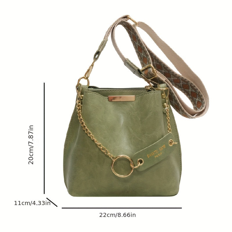 Vintage Crossbody Bucket Bag, Retro Shoulder Hobo Bag, Women's Fashion Boho Handbag & Tote Purse