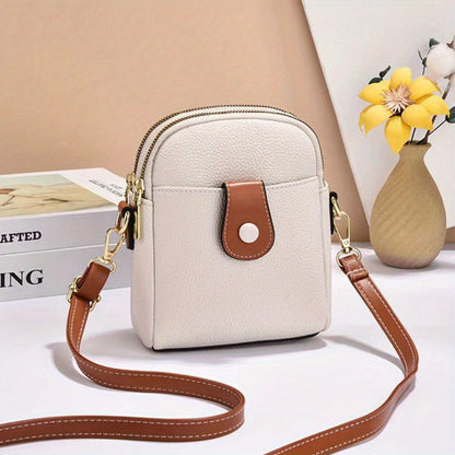 realaiot  Mini Vintage Crossbody Cellphone Bag, Retro Small Shoulder Bag, Women's Casual Handbag, Coin Purse & Wallet (15.01cm X 18.49cm X 5.99cm)