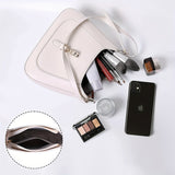 Minimalist Shoulder Bag, Solid Color Shoulder Bag, All-Match Zipper Underarm Bag For Women