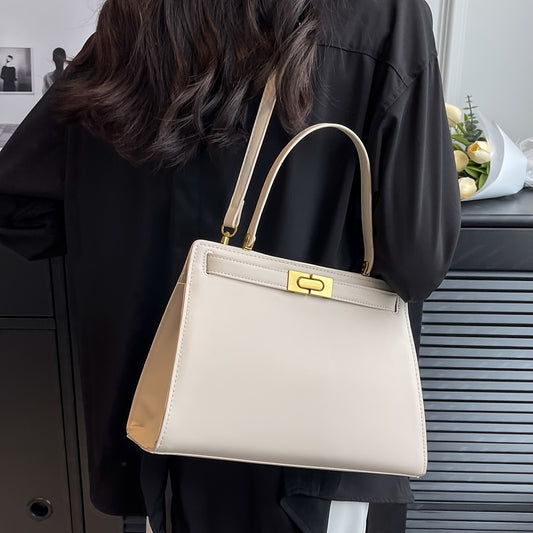 realaiotTrendy Casual Shoulder Bag, Simple Solid Color Handbag, Perfect All-match Underarm Bag For Commuting