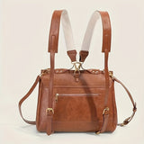 Vintage Crossbody Messenger Bag, Retro Convertible Backpack, Women's Fashion Handbag, Shoulder Bag & Purse