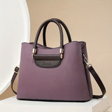 Elegant Solid Color Handbag, Women's PU Leather Crossbody Bag, Fashion Top Handle Satchel Purse