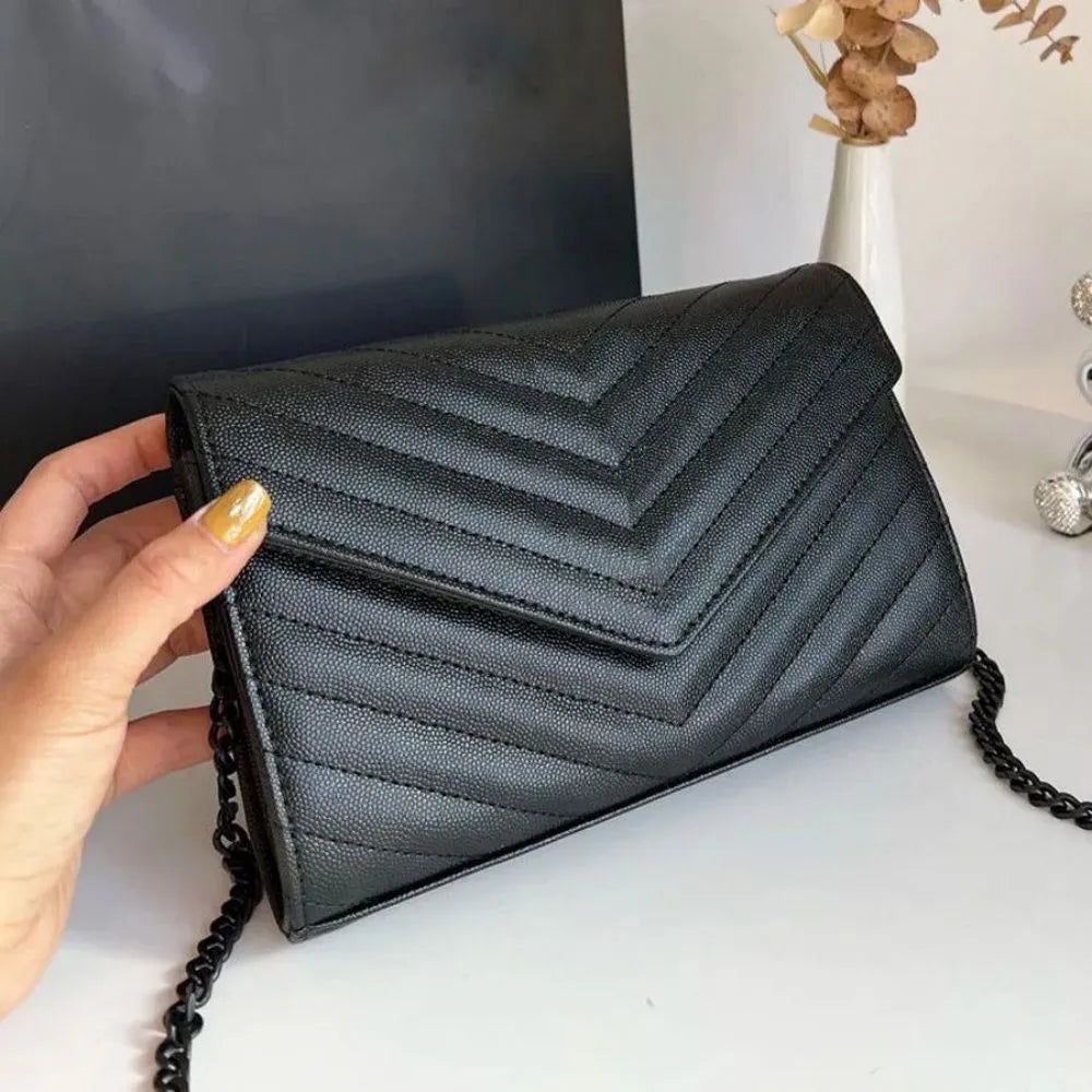 5A designer bags Genuine Leather clutch handbags shoulder bags woc High quality caviar Envelope bags crossbody bag men wallet women luxury bag Classic flap chain bag