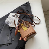 Mini Vintage Crossbody Bucket Bag, Retro Shoulder Bag, Women's Fashion Handbag & Tote Purse