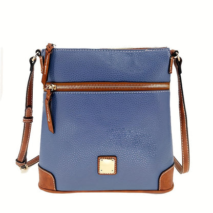 realaiot  Retro Style Crossbody Bag, Vegan Leather Square Purse, Fashion Shoulder Bag For Women