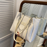 Floral Pattern Tote Bag, Fashion Chain Shoulder Bag, Women's Large Capacity Handbag