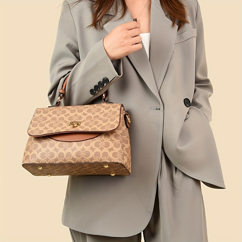 Fashion Top Handle Satchel Bag, Trendy Crossbody Bag, Women's Casual Handbag, Shoulder Bag & Purse