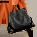 realaiot  Large Capacity Crossbody Bag, Genuine Leather Shoulder Bag, Women's Fashion Handbag & Purse