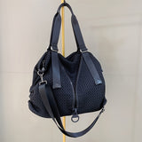 realaiot  Fashion Mesh Tote Bag For Women, Large Capacity Crossbody Bag, Trendy Hobo Shoulder Bag For Travel, Work, Shopping