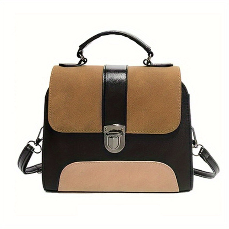 realaiot  Mini Vintage Crossbody Bag, Retro Top Handle Satchel, Women's Casual Handbag & Tote Purse (21.34cm X 18.29cm)
