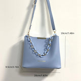 realaiot  Mini Fashion Crossbody Bucket Bag, Cute Simple Shoulder Bag, Women's Casual Handbag & Tote Hobo Purse