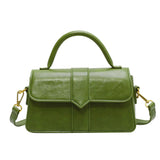 Retro Solid Color Crossbody Bag, Fashion Casual PU Leather Square Handbag, Women's Simple Versatile Shoulder Bag & Purse