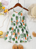 Toddler Girls Button Front Casual Cami Dress For Party Beach Vacation Kids Summer Clothes