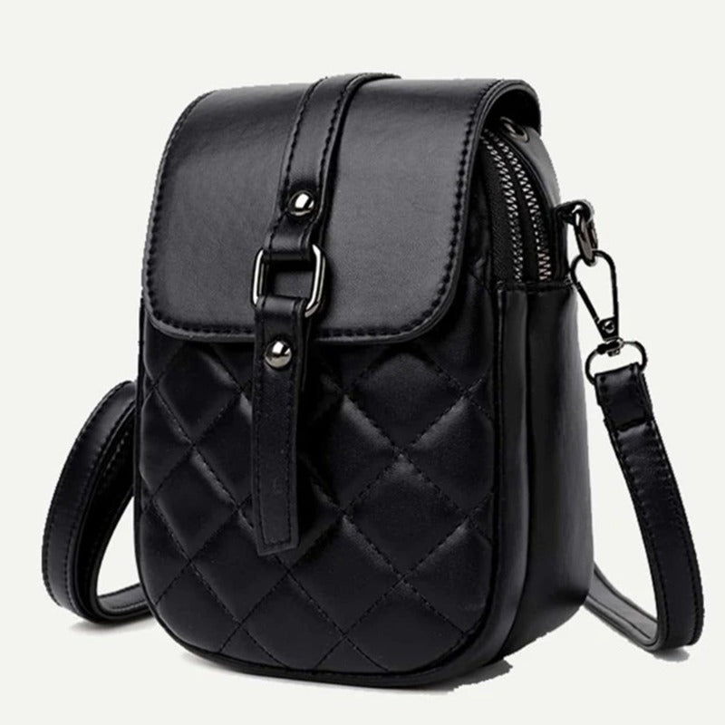 realaiot  Fashion Quilted Crossbody Bag, Mini Shoulder Cellphone Bag, Women's Casual Handbag, Card Holder & Purse