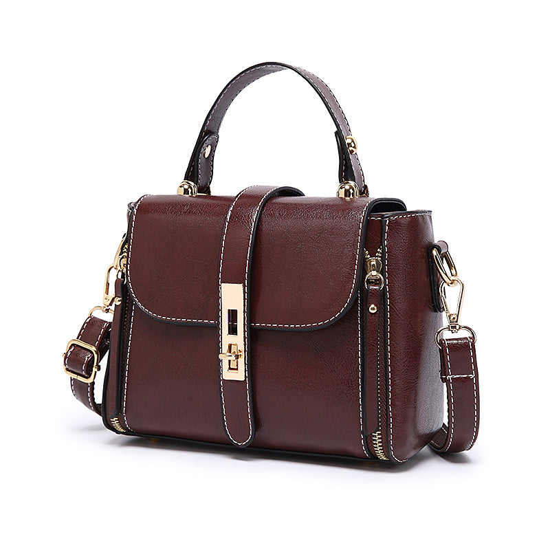 Women's Fashion Flap Purse, Retro Style Faux Leather Handbag, Versatile Shoulder Bag