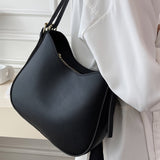 realaiot  Minimalist Crossbody Hobo Bag, Simple Vegan Shoulder Bag, Women's Casual Handbag & Tote Purse