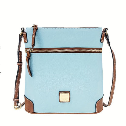 realaiot  Retro Style Crossbody Bag, Vegan Leather Square Purse, Fashion Shoulder Bag For Women