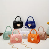 realaiot  Mini Solid Color Small Handbag, Fashion Casual Silicone Crossbody Bag, Women's Simple Versatile Shoulder Bag & Purse