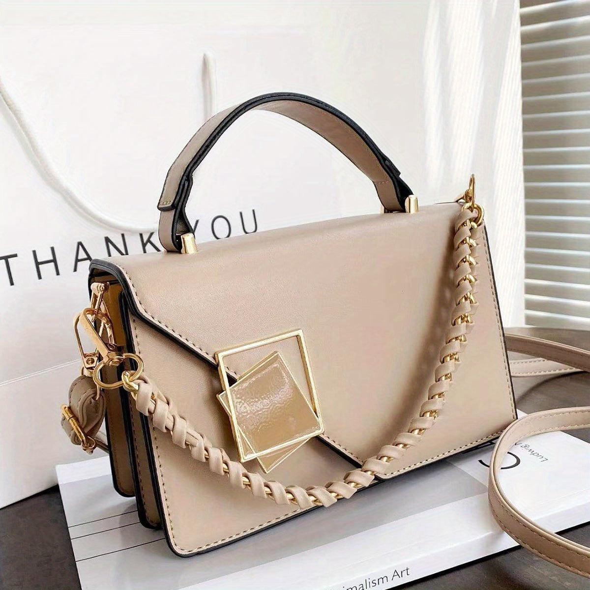 1pc Multiple Options Fashion Crossbosy Bag Single Shoulder Bag Handbag Small Bag, Simple Solid Color PU Leather Women's Crossbody Bag Messenger Bag