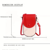 realaiot  Mini Crossbody Bag For Women, Multi Card Slots Mobile Phone Bag, Trendy Color Contrast Wallet