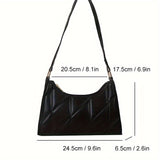 1pc Girl's Argyle  Embroidered Sling Bag, Solid Color Versatile Simple Underarm Bag, Mini Handbag, Dating Wallet Mobile Phone Bag