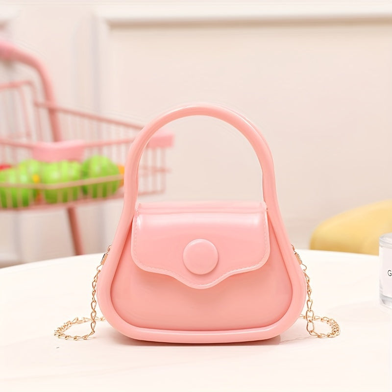 realaiot  1pc Girl's New PVC Soft Bag, Fashion Silicone Jelly Crossbody Bag