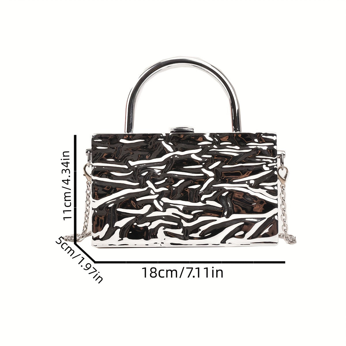 Mini Acrylic Crossbody Bag, Trendy Sqaure Shoulder Bag, Women's Stylish Handbag & Purse (18.06cmx11.02cmx5.0cm)