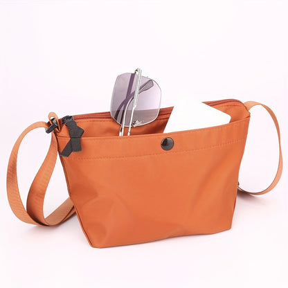 realaiot Fashion Simple Crossbody Bag, Solid Color Shoulder Bag, Women's Casual Handbag & Purse