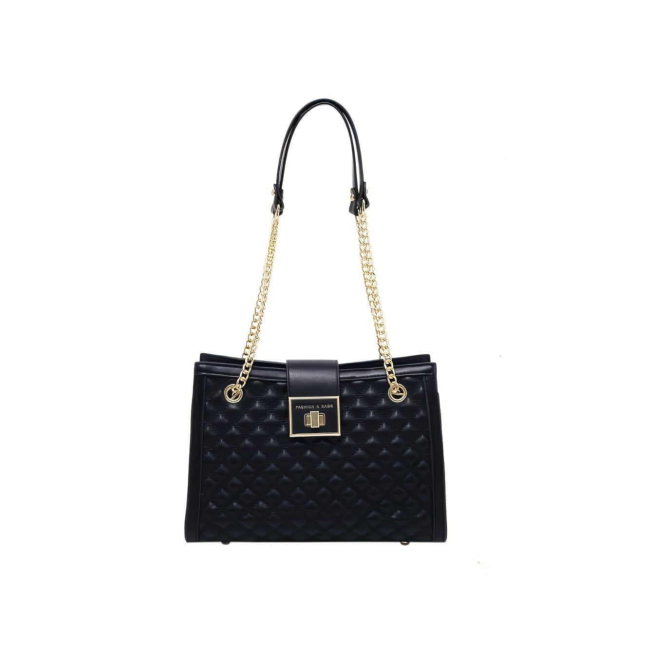 Fashion Quilted Tote Bag, Trendy Solid Color Shoulder Bag, Women's Casual Handbag & Purse