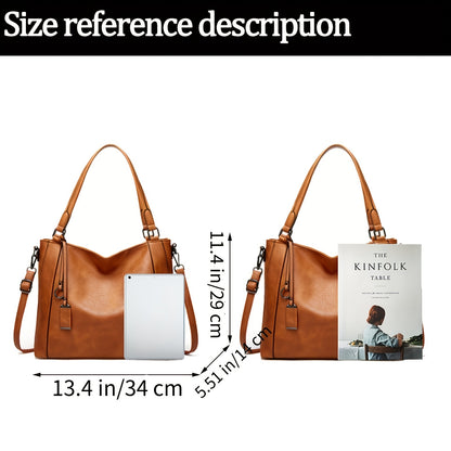 Women Handbags  Bag Soft PU Leather Retro Designer Large Capacity Multi-pocket Casual Ladies Shoulder Crossbody Bag Mother's Day Gift Adjustable Shoulder Strap Purse Cheap On Sale