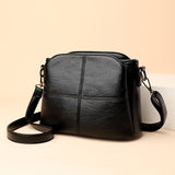 realaiot  Mini Simple Solid Color Crossbody Bag, PU Leather Textured Bag Purse, Classic Fashion Versatile Shoulder Bag (22.99cm X 11.99cm X 16.99cm)