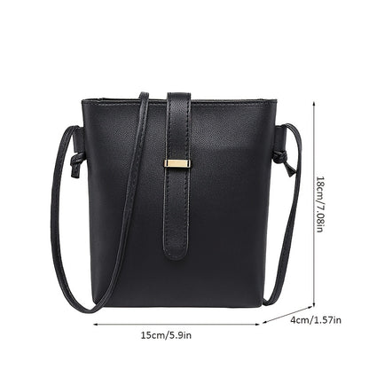 realaiot  Mini Crossbody Bucket Bag, Trendy PVC Shoulder Bag, Women's Casual Fashion Handbag & Phone Purse (14.99cm X 17.98cm X 3.99cm)