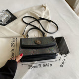 Novelty Crocodile Pattern Shoulder Bag, Top Handle Flap Crossbody Wallet, Women's Textured PU Leather Bag