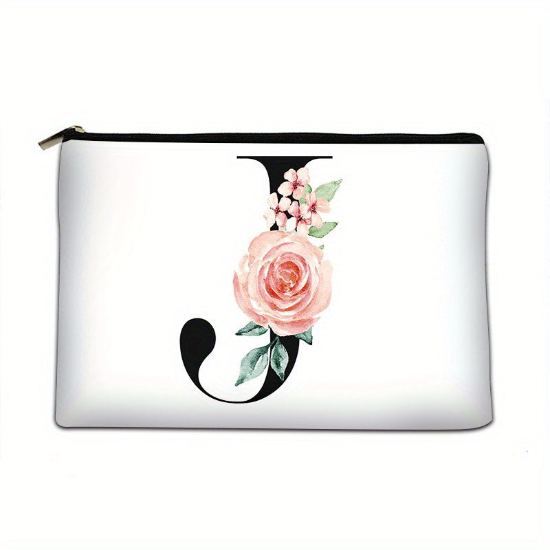 realaiot  Flower Pattern Zipper Coin Purse, Lightweight Clutch Purse, Portable Versatile Cosmetic Bag