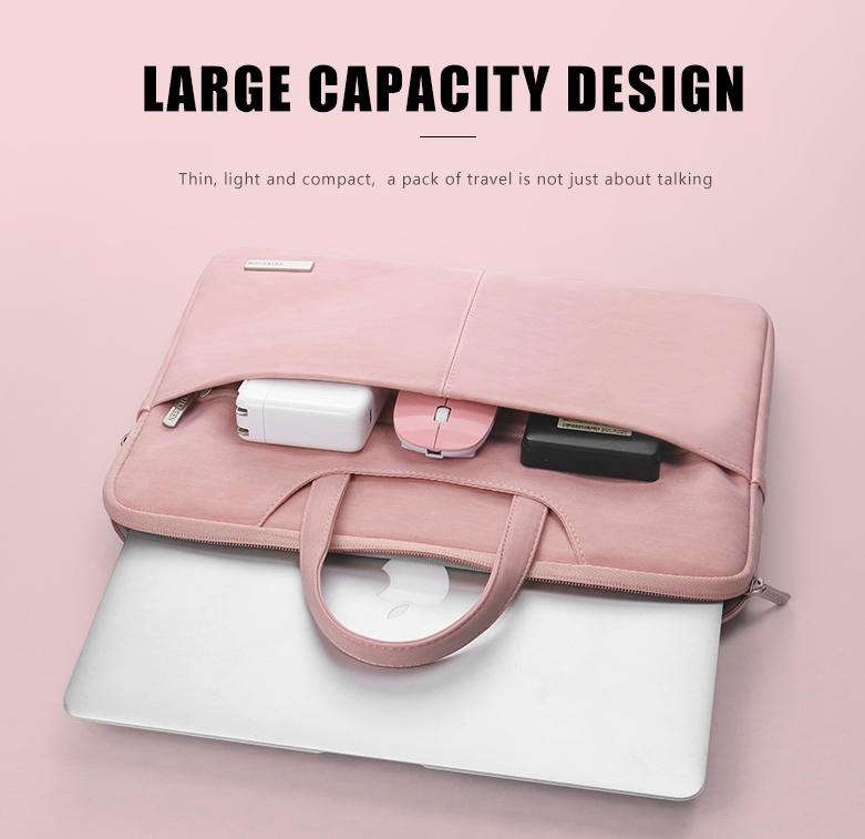 Realaiot Laptop Bag 13.3 15.6 14 inch Waterproof Notebook Bag Sleeve For Macbook Air Pro 13 15 Computer HP Shoulder Handbag Briefcase Bag