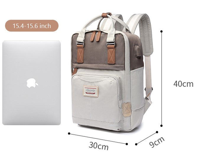 Cyflymder New Women Backpack Fashion Contrast Color Laptop Backpacks Travel Backbag Cute School Waterproof Rucksack bag For Student Girl