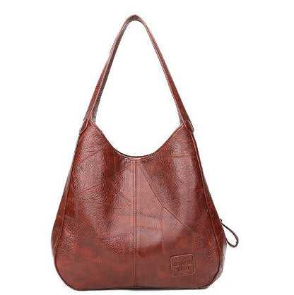 Cyflymder Shoulder Bag for Women Large Capacity Ladies Hand Bags Vintage PU Leather Women Bag Designer