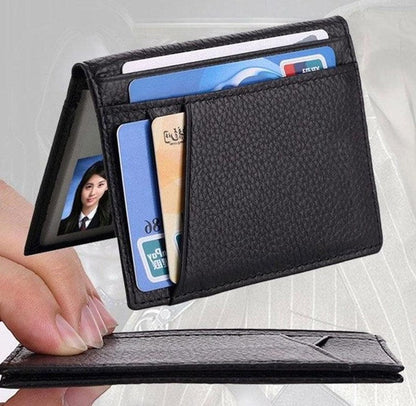 Realaiot Ultra Slim RFID Blocking Leather Wallet Credit ID Card For Men Holder Purse Case Money Fashion Bag Women Wallets