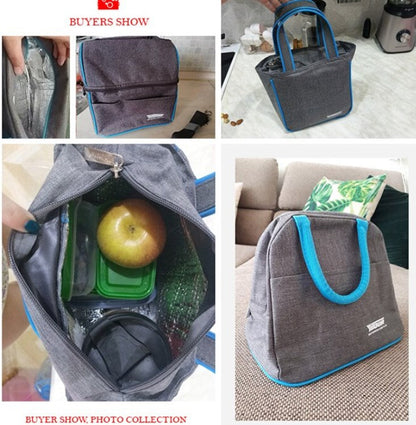 Realaiot Thermal Insulation Cooler Lunch Bag Picnic Bento Box Fresh Keeping Ice Pack Food Fruit Container Storage Accessories Supply