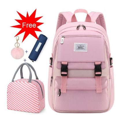 Realaiot Fashion School Bags For teenage Girls Waterproof big schoolbag Children Backpack Book bag Kids School Backpack teens mochila