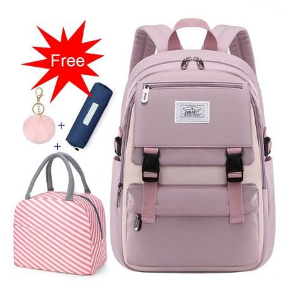 Realaiot Fashion School Bags For teenage Girls Waterproof big schoolbag Children Backpack Book bag Kids School Backpack teens mochila