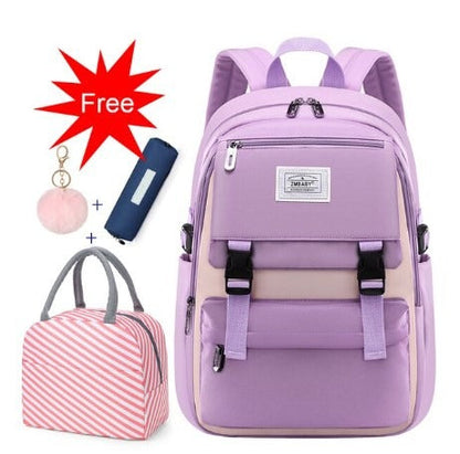 Realaiot Fashion School Bags For teenage Girls Waterproof big schoolbag Children Backpack Book bag Kids School Backpack teens mochila