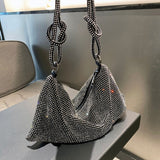 Cyflymder luxury designer purses and handbags evening bags for women rhinestone clutch purse ladies hand bags silver crystal Shoulder bag Gifts for Women