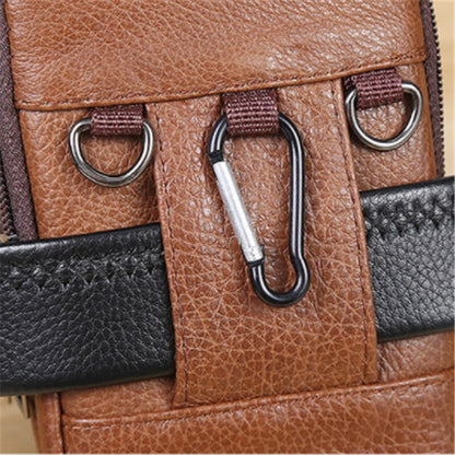 Cyflymder Men Pu Leather Fanny Waist Bag Classic Texture Creative Delicate Design Chic Business Solid Mobile Phone Belt Bum Pouch