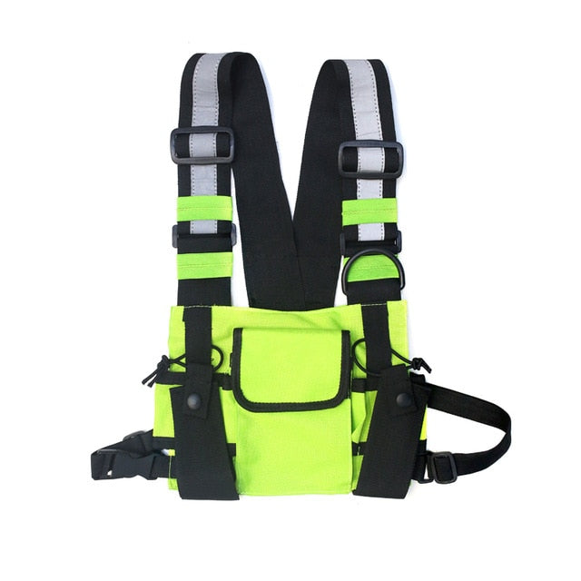 Realaiot Functional Tactical Chest Bag  Fashion Bullet Hip Hop Vest Streetwear Bag Waist Pack Women Black Chest Rig Bag