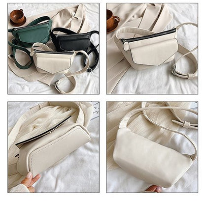 Realaiot Casual Waist Bags For Women Leather Shoulder Bag Travel Small Chest Bag Women Fanny Pack Belt Purses Female Bolsos Solid Color Gifts for Women