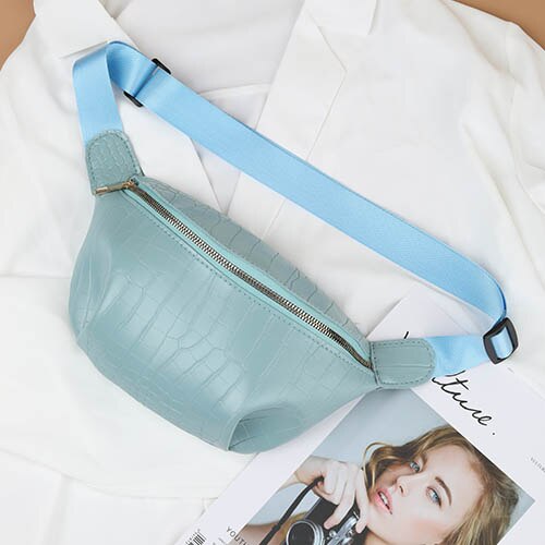 Realaiot Fashion Chain Fanny Pack Banana Waist Bag New Brand Belt Bag Women Waist Pack PU Leather Chest Bag Belly Bag Woman Bag