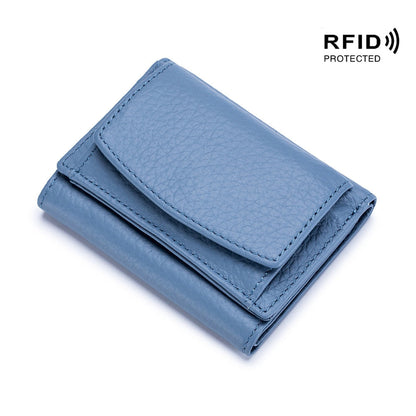 Cyflymder New Women Genuine Leather Purses Female Cowhide Wallets Lady Small Coin Pocket Rfid Card Holder Mini Money Bag Portable Clutch