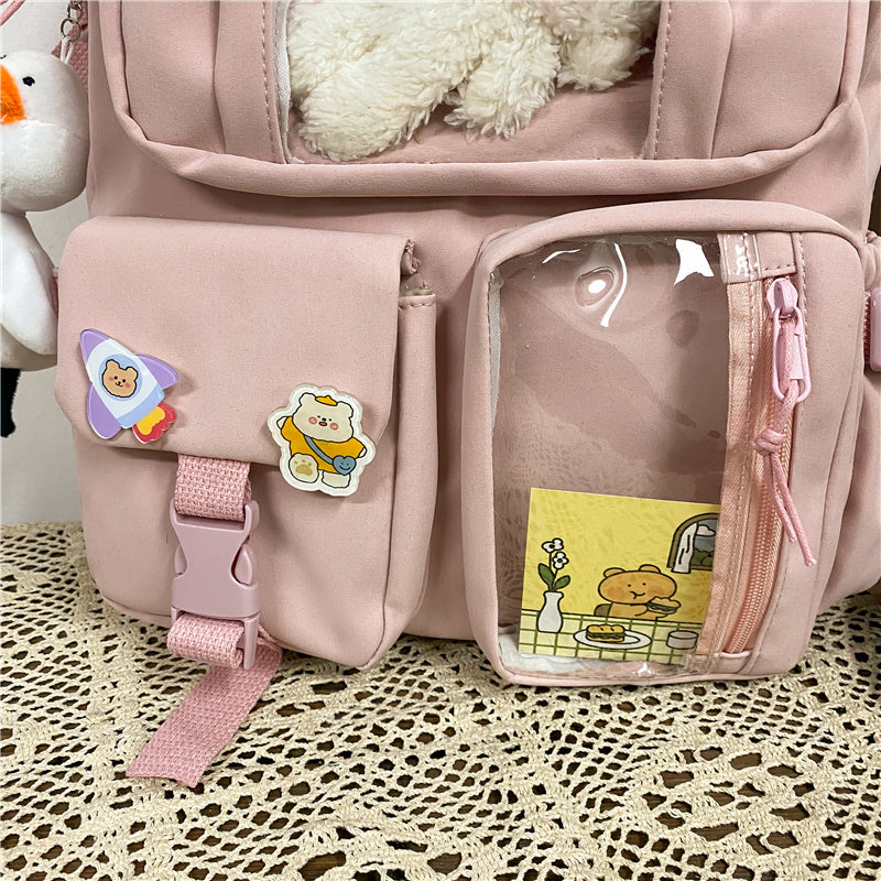 Realaiot Cute Women Large Capacity Backpack Waterproof Nylon Female Schoolbag College Lady Laptop Backpacks Kawaii Girl Travel Book Bags