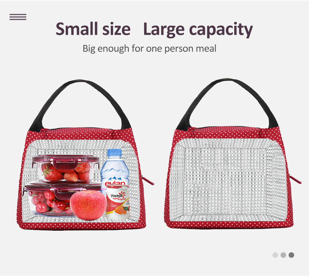 Realaiot Fashion Portable Insulated Canvas Lunch Bag Thermal Food Picnic Lunch Bags for Women Kids Men Cooler Lunch Box Bag Tote